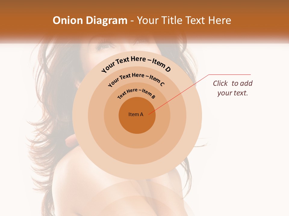 A Beautiful Woman With A Smile On Her Face PowerPoint Template