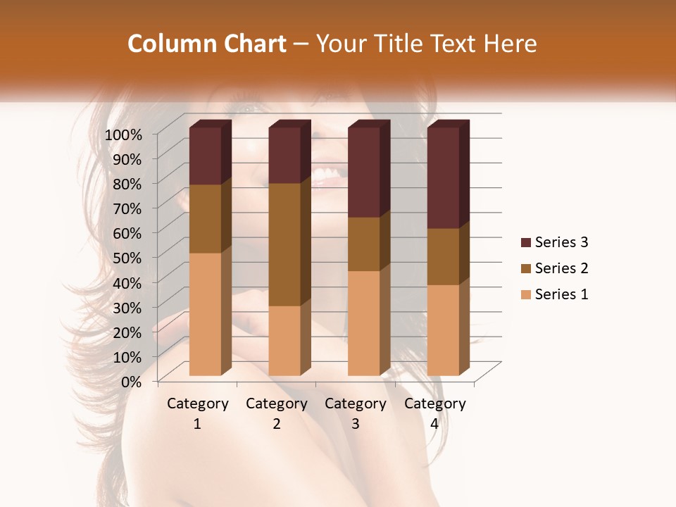 A Beautiful Woman With A Smile On Her Face PowerPoint Template