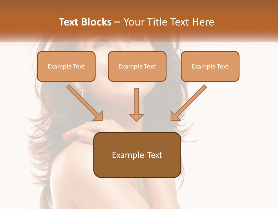 A Beautiful Woman With A Smile On Her Face PowerPoint Template