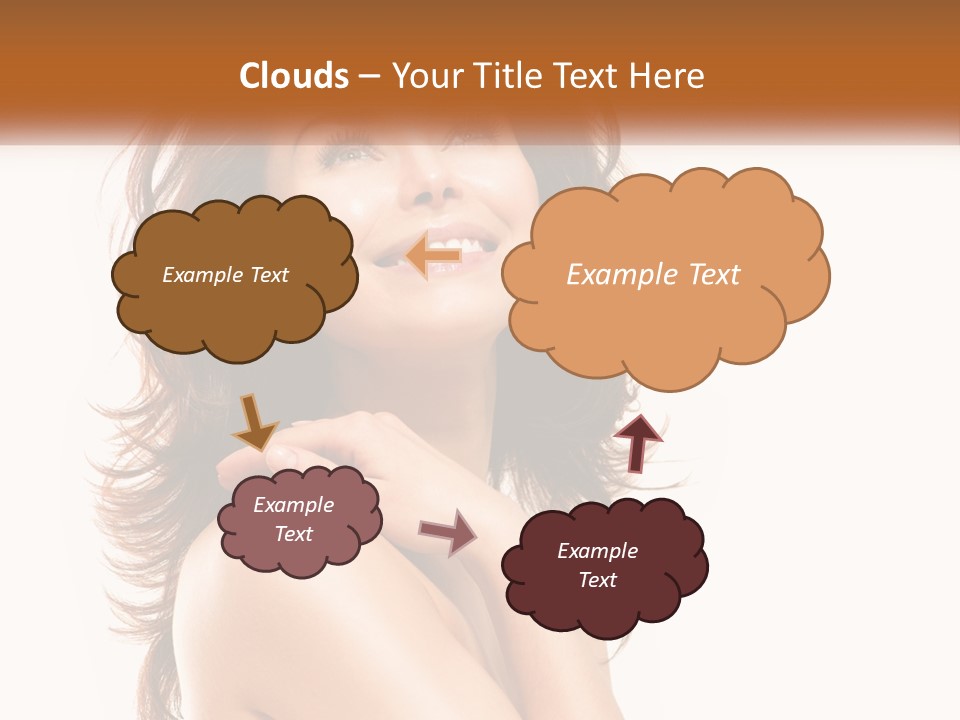 A Beautiful Woman With A Smile On Her Face PowerPoint Template