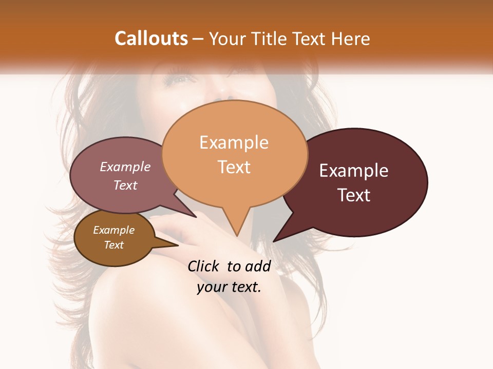 A Beautiful Woman With A Smile On Her Face PowerPoint Template