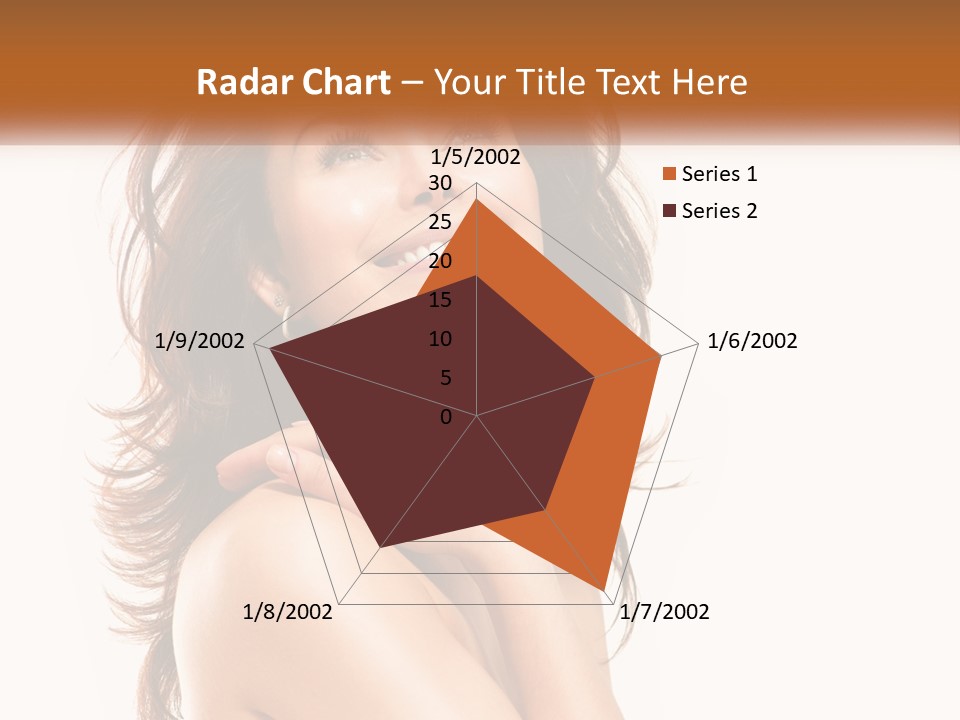 A Beautiful Woman With A Smile On Her Face PowerPoint Template