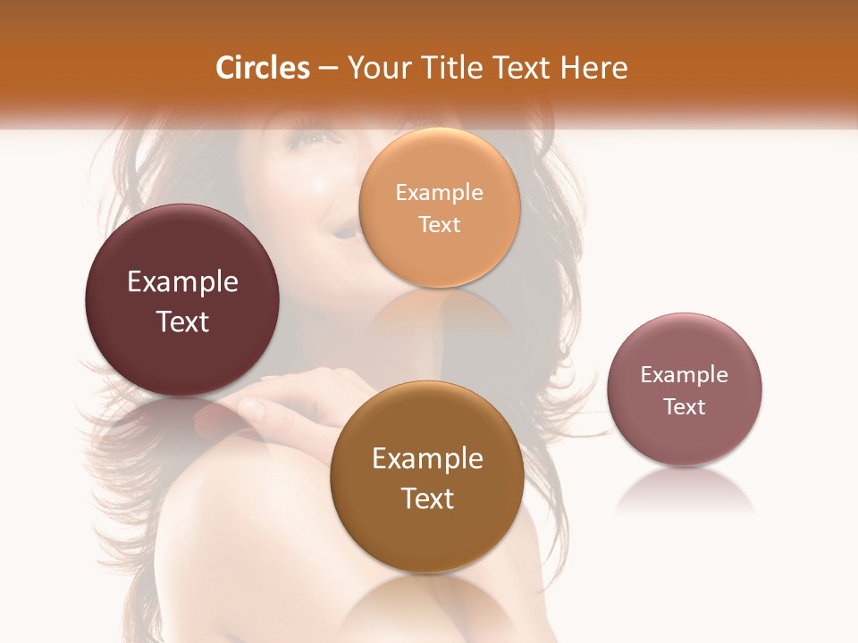 A Beautiful Woman With A Smile On Her Face PowerPoint Template