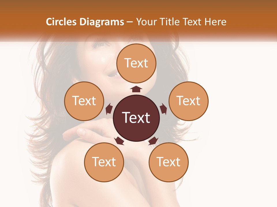 A Beautiful Woman With A Smile On Her Face PowerPoint Template