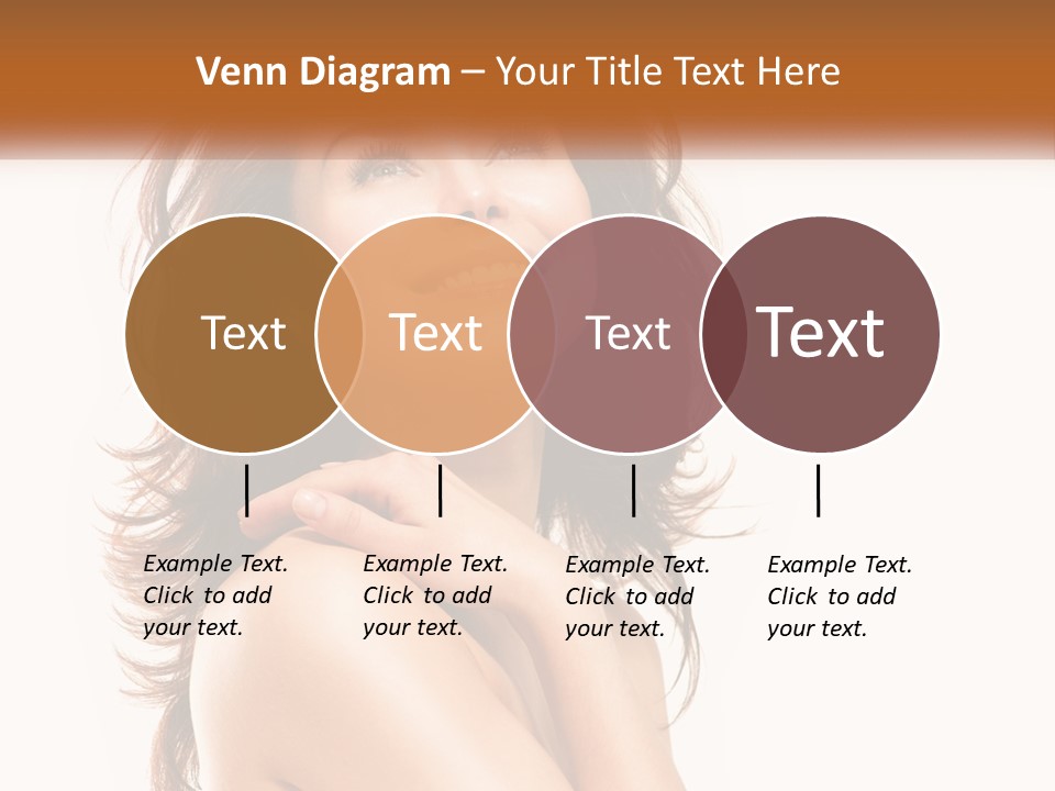 A Beautiful Woman With A Smile On Her Face PowerPoint Template