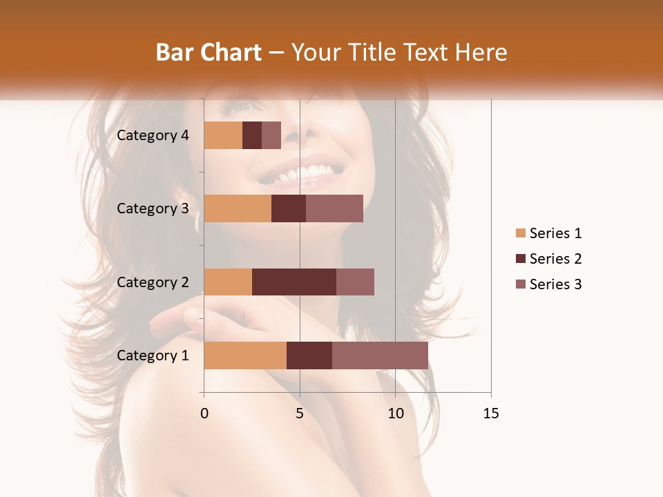 A Beautiful Woman With A Smile On Her Face PowerPoint Template