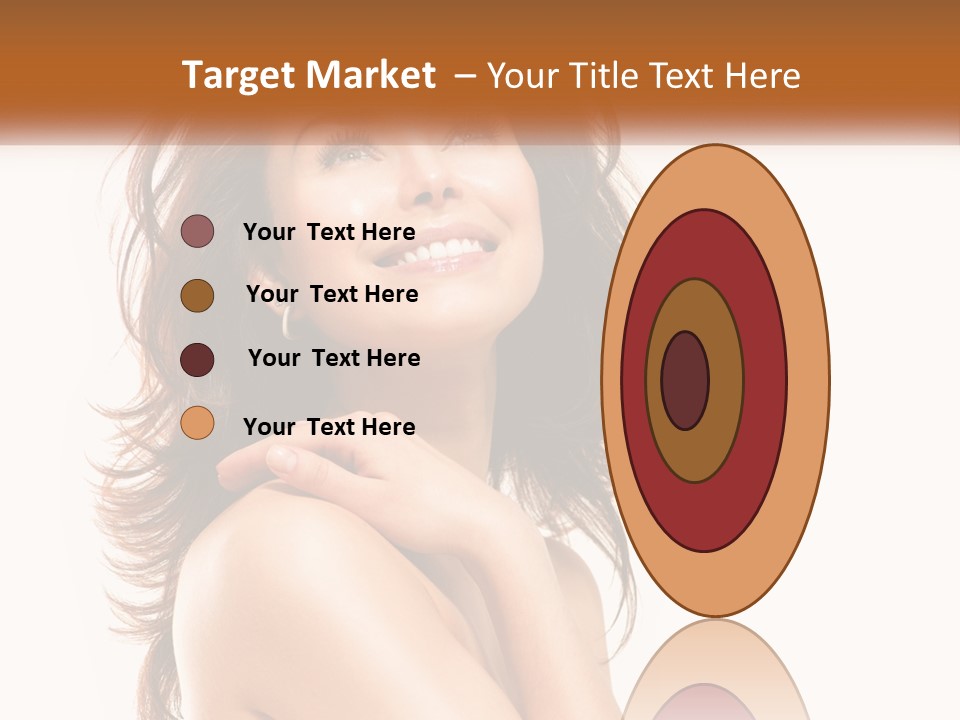 A Beautiful Woman With A Smile On Her Face PowerPoint Template