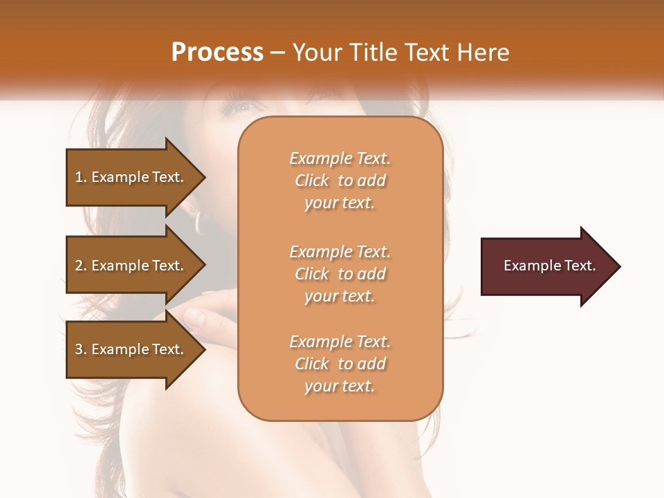 A Beautiful Woman With A Smile On Her Face PowerPoint Template