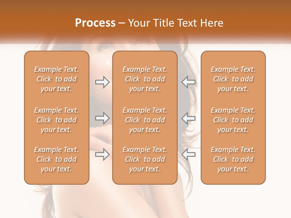 A Beautiful Woman With A Smile On Her Face PowerPoint Template