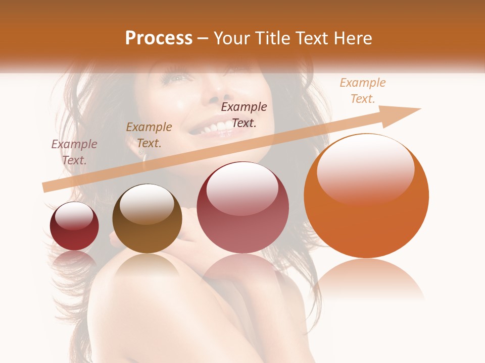 A Beautiful Woman With A Smile On Her Face PowerPoint Template