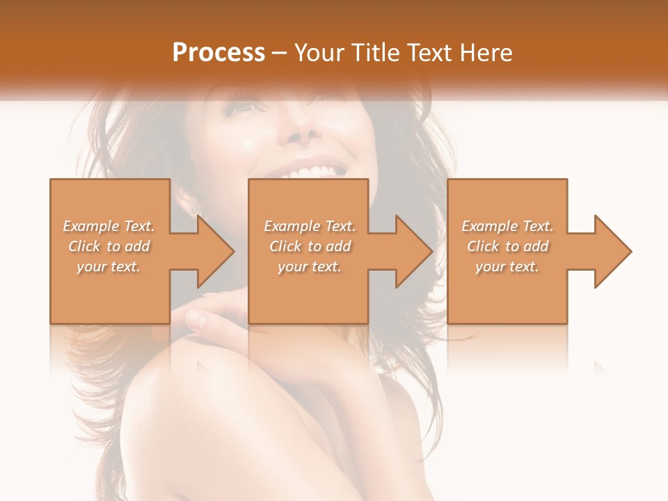 A Beautiful Woman With A Smile On Her Face PowerPoint Template