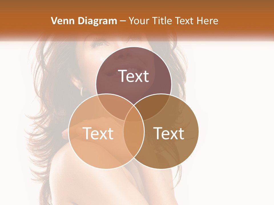 A Beautiful Woman With A Smile On Her Face PowerPoint Template