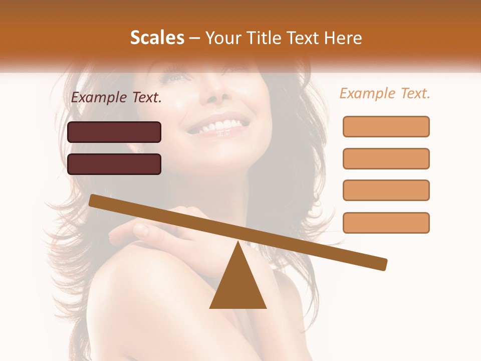 A Beautiful Woman With A Smile On Her Face PowerPoint Template