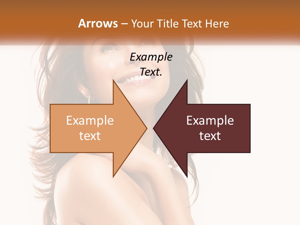 A Beautiful Woman With A Smile On Her Face PowerPoint Template