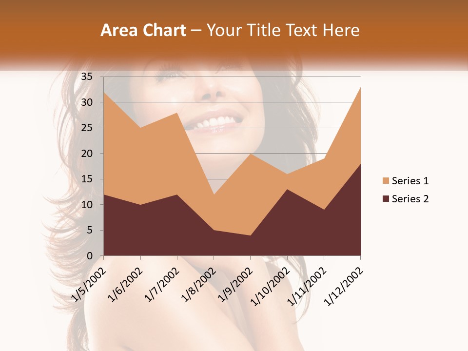 A Beautiful Woman With A Smile On Her Face PowerPoint Template