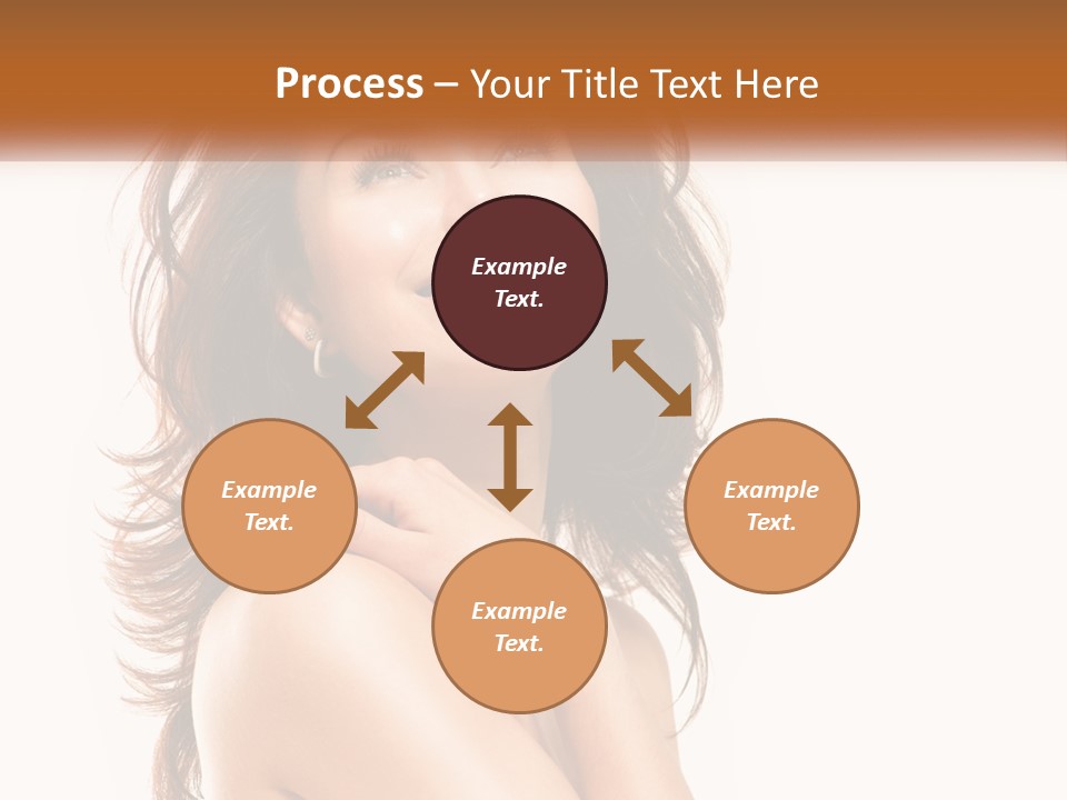 A Beautiful Woman With A Smile On Her Face PowerPoint Template