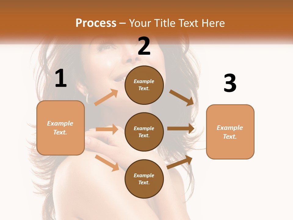 A Beautiful Woman With A Smile On Her Face PowerPoint Template