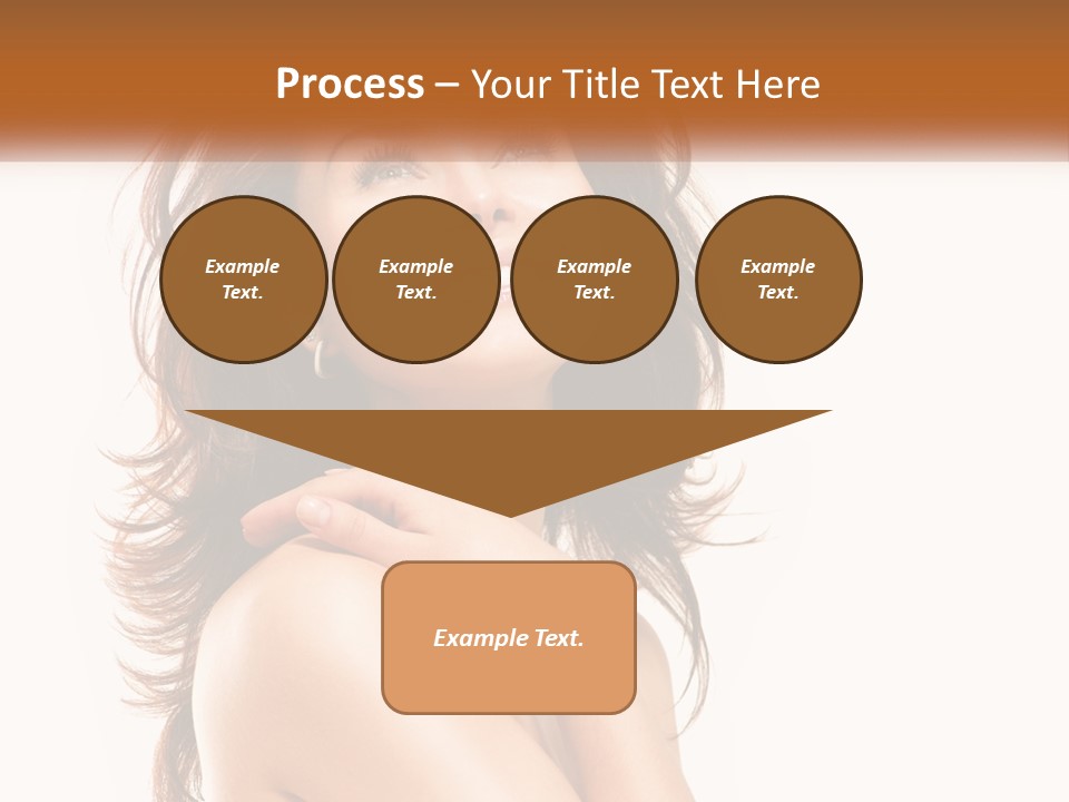 A Beautiful Woman With A Smile On Her Face PowerPoint Template