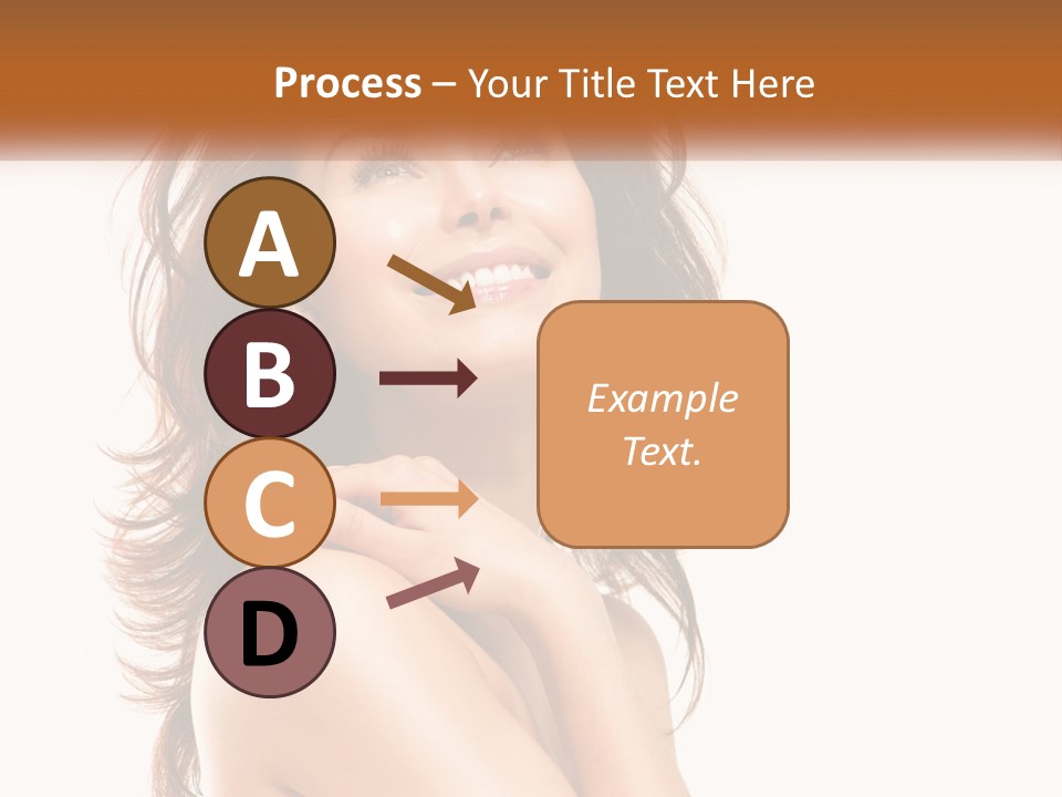 A Beautiful Woman With A Smile On Her Face PowerPoint Template