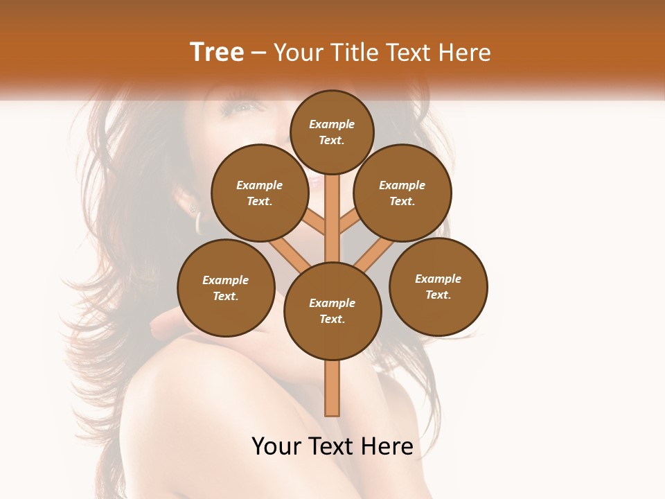 A Beautiful Woman With A Smile On Her Face PowerPoint Template