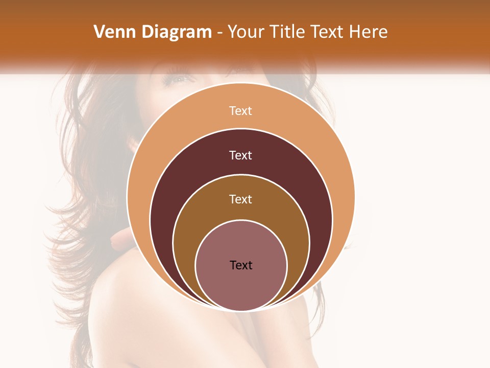 A Beautiful Woman With A Smile On Her Face PowerPoint Template