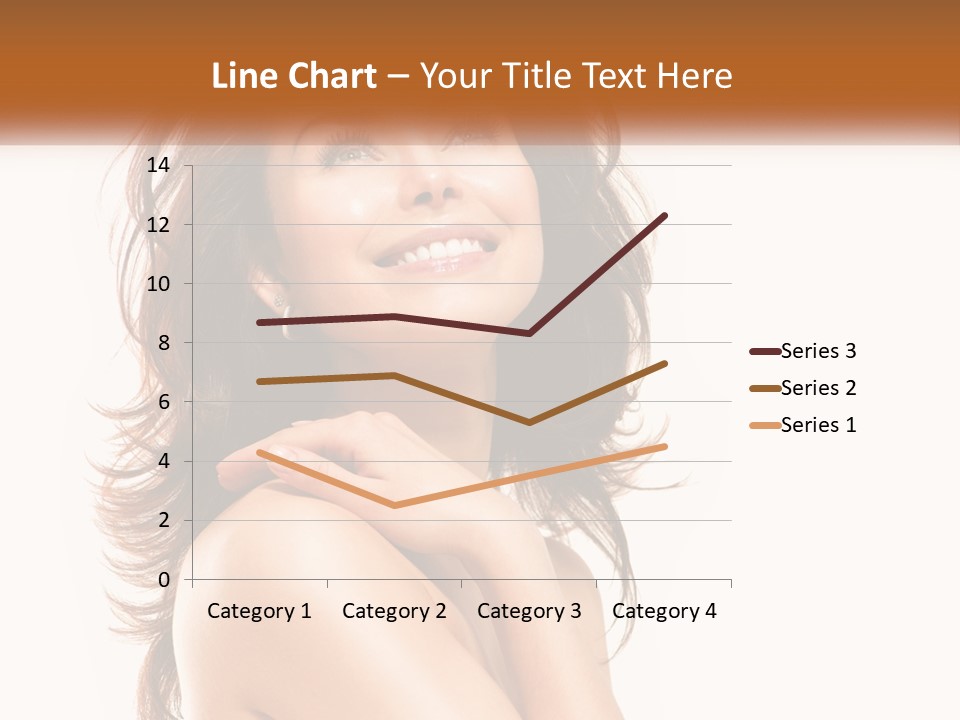 A Beautiful Woman With A Smile On Her Face PowerPoint Template