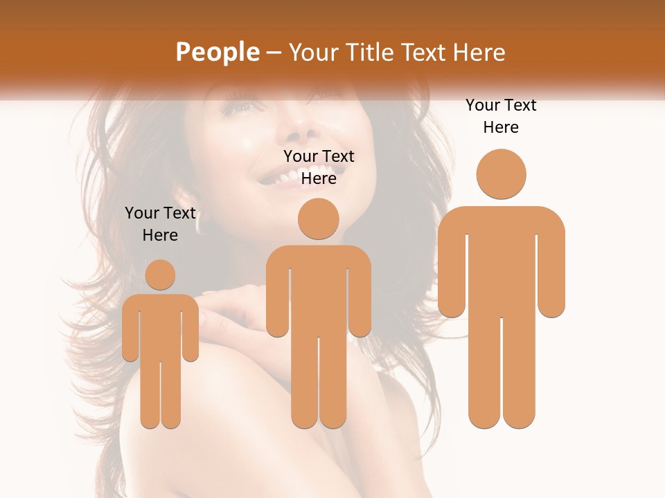 A Beautiful Woman With A Smile On Her Face PowerPoint Template