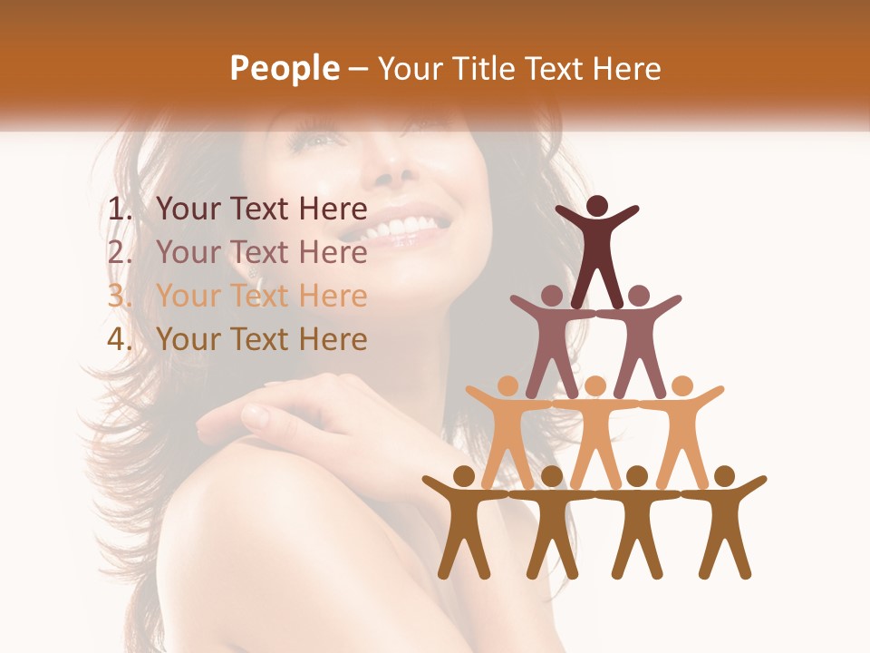 A Beautiful Woman With A Smile On Her Face PowerPoint Template