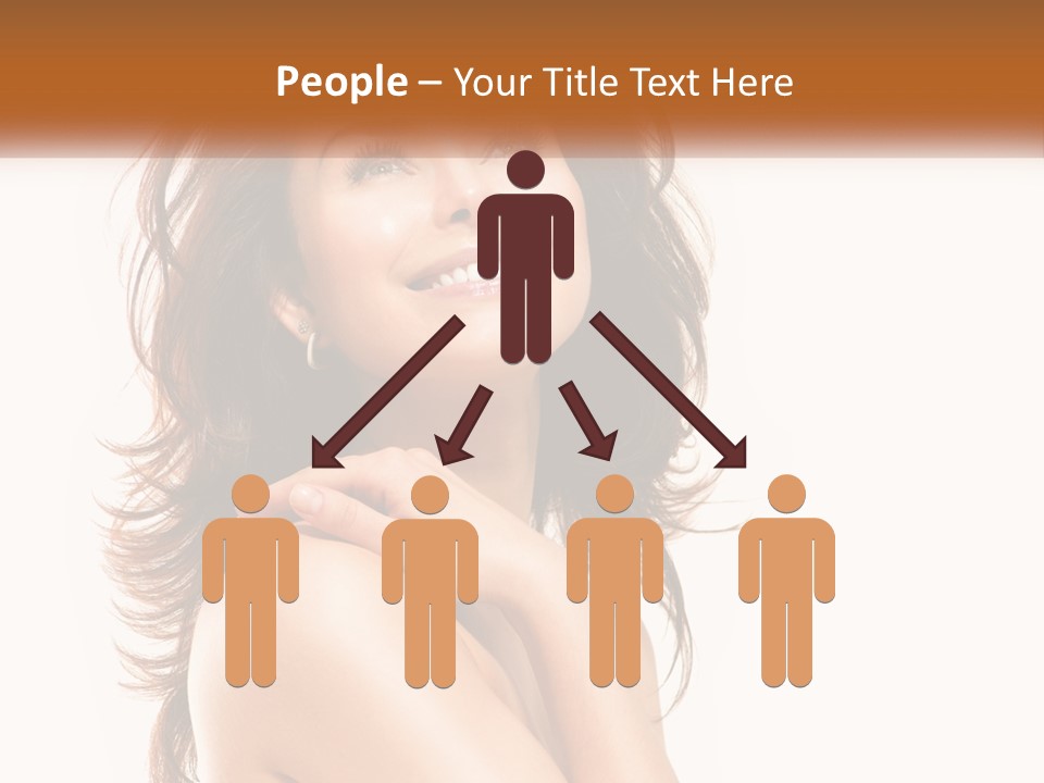 A Beautiful Woman With A Smile On Her Face PowerPoint Template