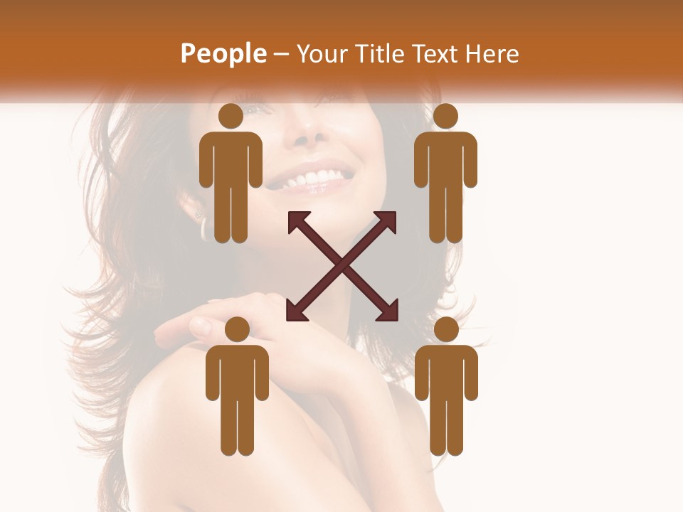 A Beautiful Woman With A Smile On Her Face PowerPoint Template