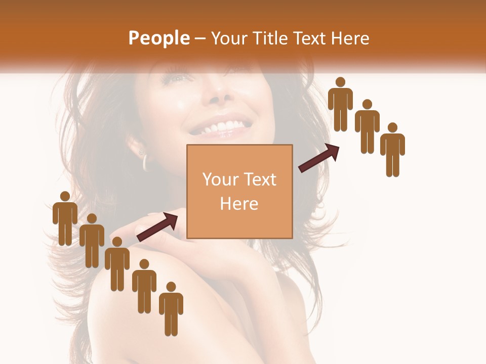 A Beautiful Woman With A Smile On Her Face PowerPoint Template