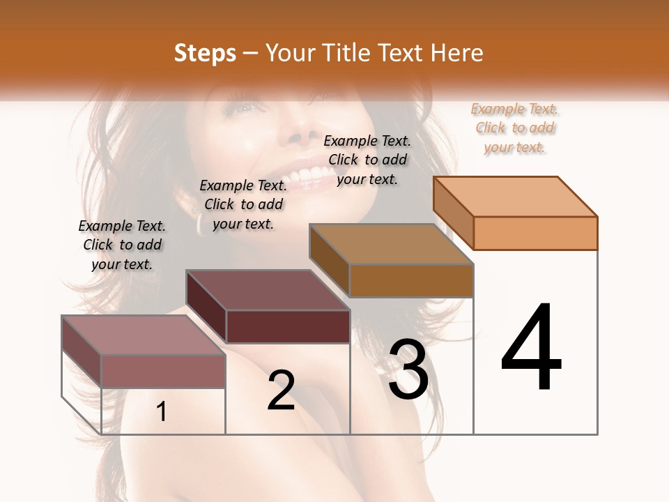 A Beautiful Woman With A Smile On Her Face PowerPoint Template