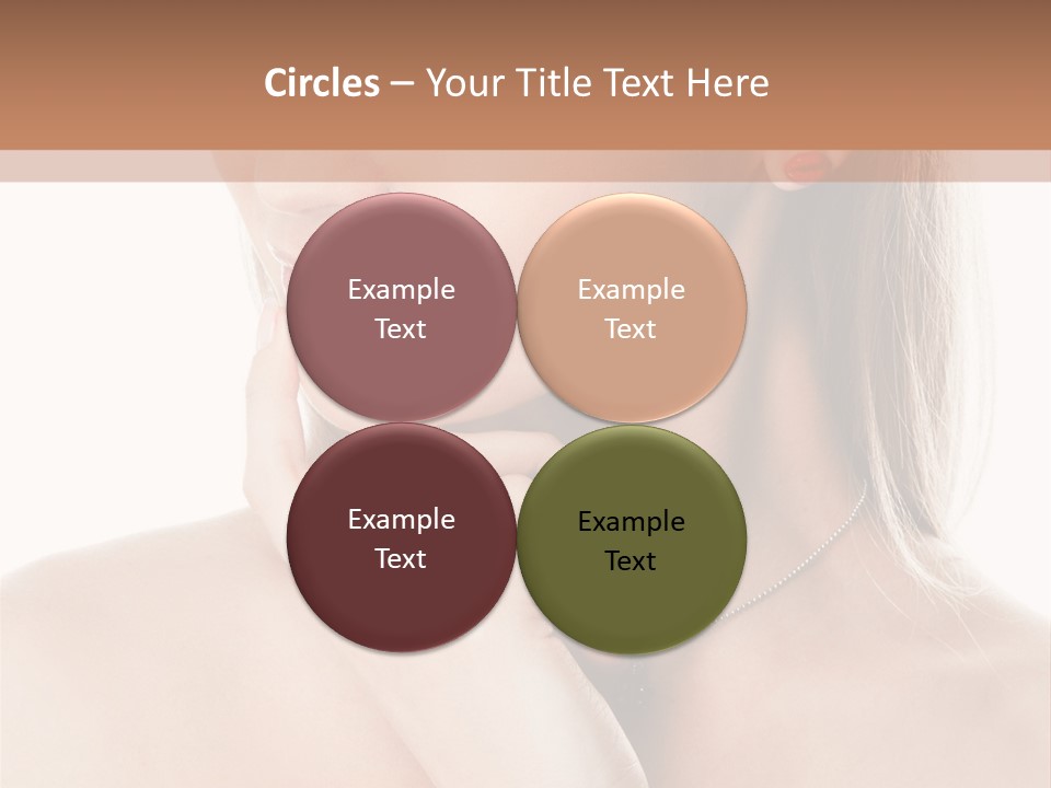 A Woman In A White Dress With A Red Bracelet PowerPoint Template