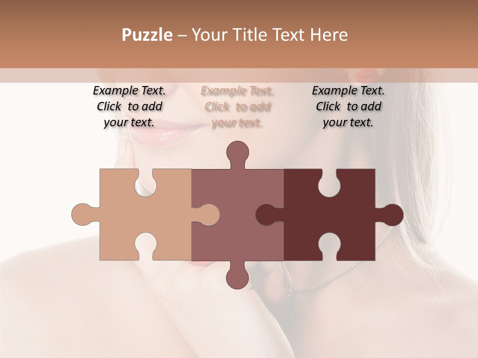 A Woman In A White Dress With A Red Bracelet PowerPoint Template