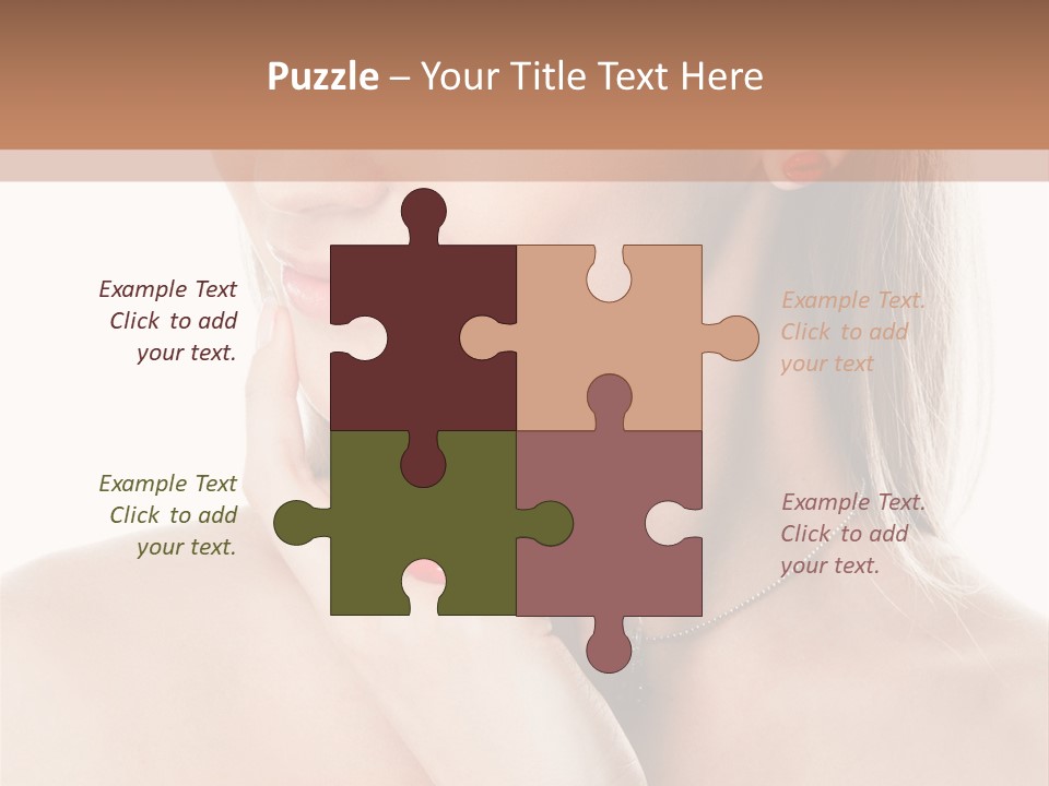 A Woman In A White Dress With A Red Bracelet PowerPoint Template