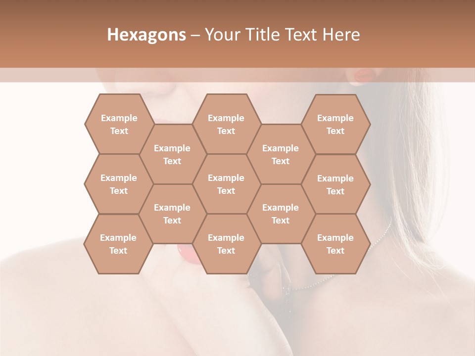 A Woman In A White Dress With A Red Bracelet PowerPoint Template