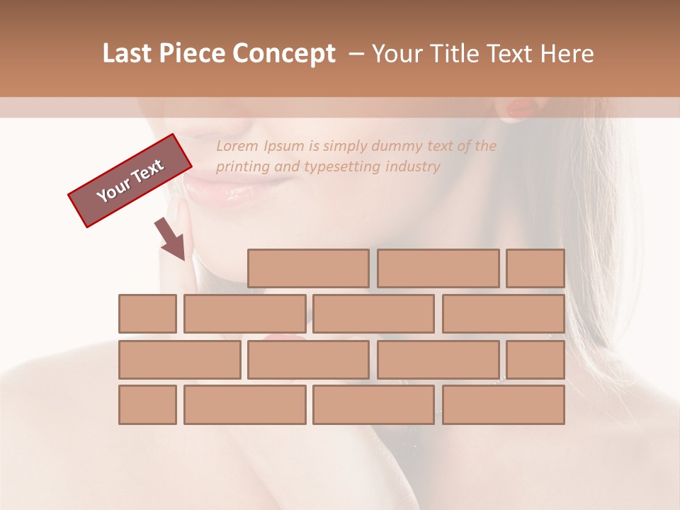 A Woman In A White Dress With A Red Bracelet PowerPoint Template