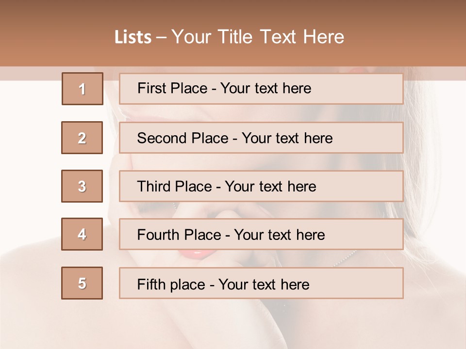 A Woman In A White Dress With A Red Bracelet PowerPoint Template