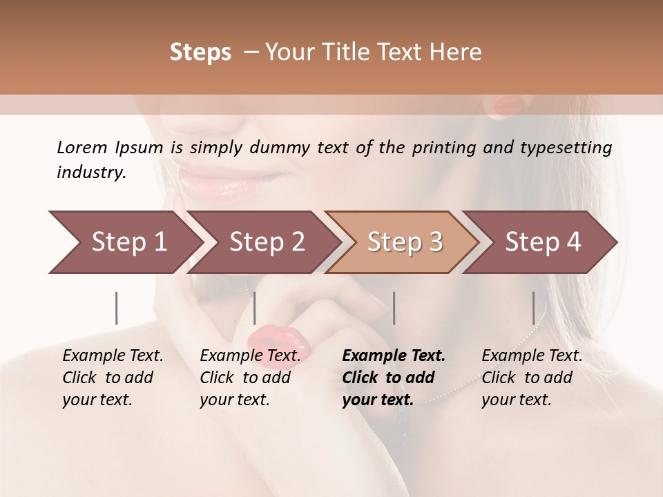 A Woman In A White Dress With A Red Bracelet PowerPoint Template