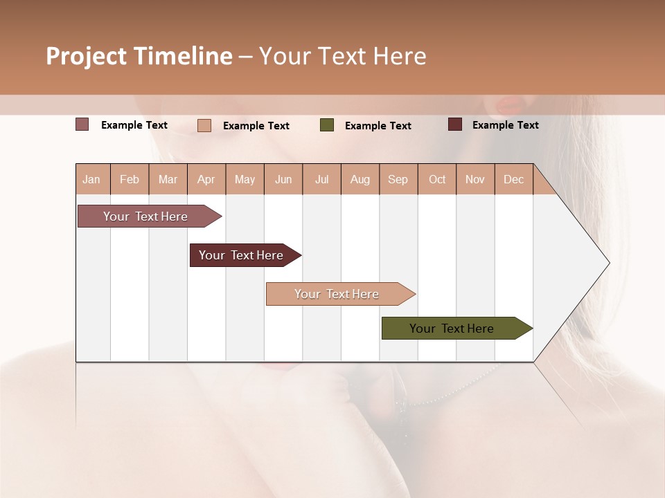 A Woman In A White Dress With A Red Bracelet PowerPoint Template