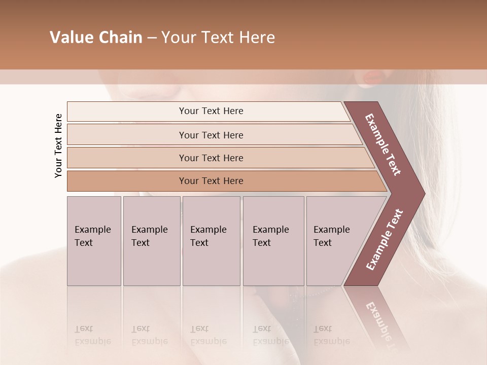 A Woman In A White Dress With A Red Bracelet PowerPoint Template