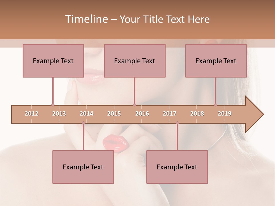 A Woman In A White Dress With A Red Bracelet PowerPoint Template