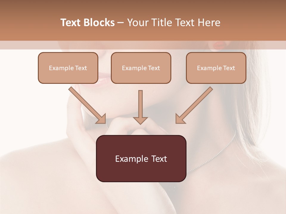 A Woman In A White Dress With A Red Bracelet PowerPoint Template