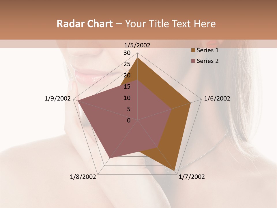 A Woman In A White Dress With A Red Bracelet PowerPoint Template