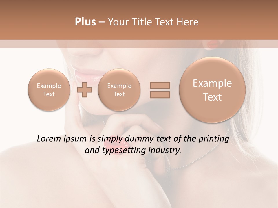 A Woman In A White Dress With A Red Bracelet PowerPoint Template