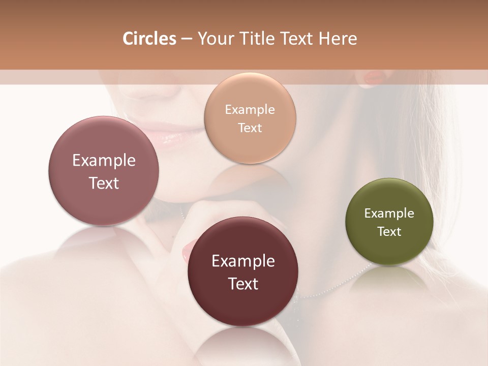 A Woman In A White Dress With A Red Bracelet PowerPoint Template