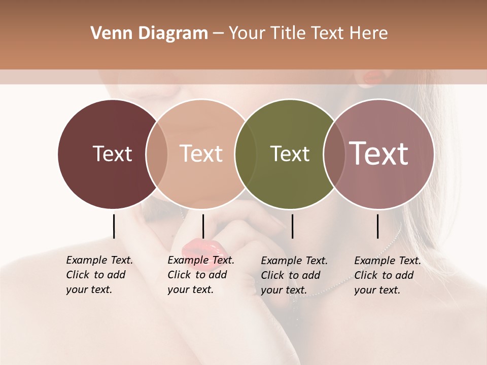 A Woman In A White Dress With A Red Bracelet PowerPoint Template