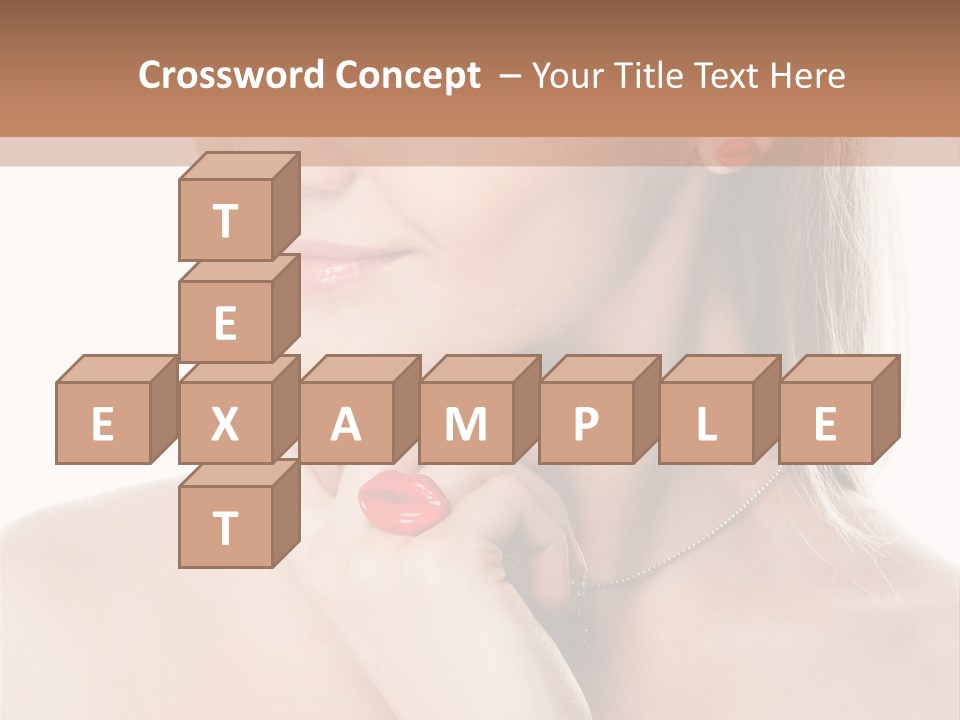 A Woman In A White Dress With A Red Bracelet PowerPoint Template