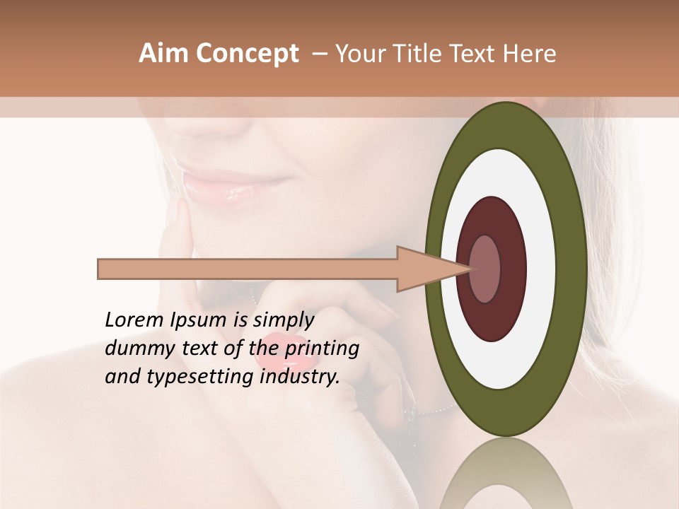 A Woman In A White Dress With A Red Bracelet PowerPoint Template