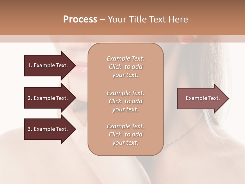 A Woman In A White Dress With A Red Bracelet PowerPoint Template